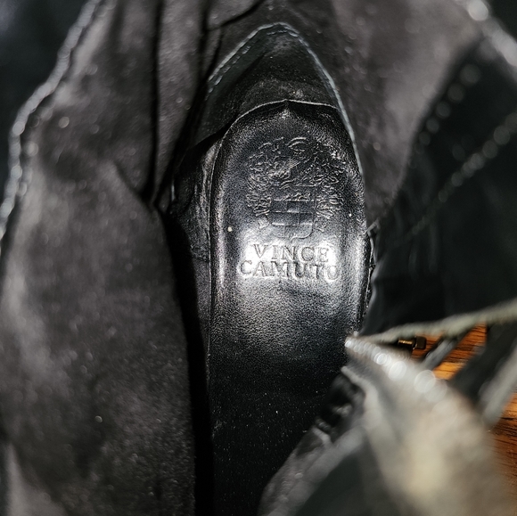 Vince Camuto Quilted Moto Leather Boots US 7M EU 37 - Picture 3 of 8